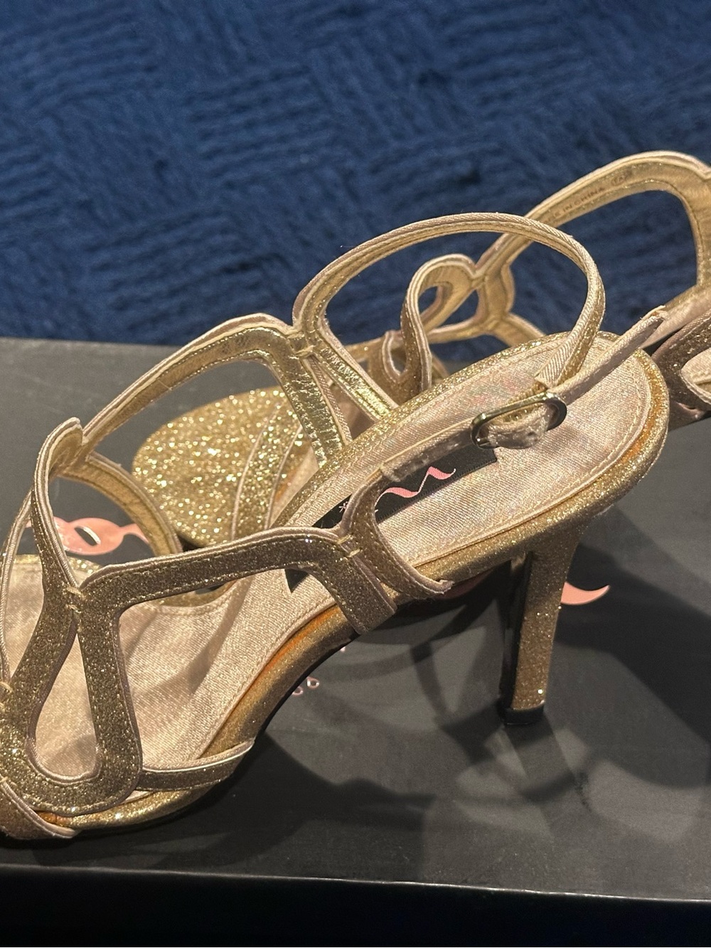 Nina Gold fancy heels